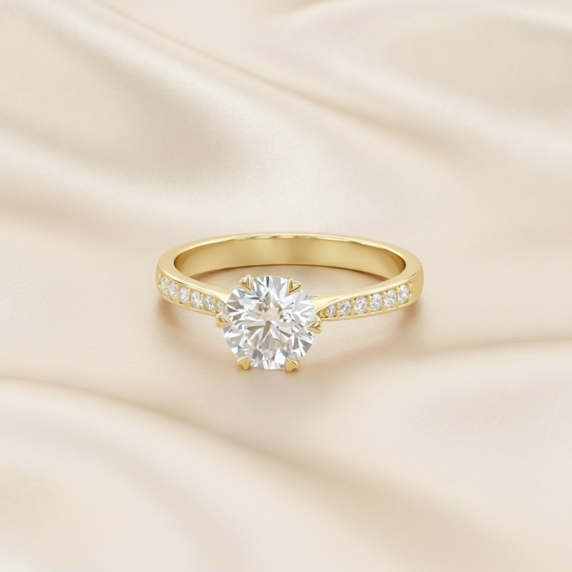 Solitaire Engagement Ring for Women Lab Grown Diamond