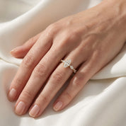 Lab Grown Diamond Half Eternity Marquise Engagement Ring