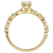 Lab Grown Diamond Half Eternity Marquise Engagement Ring