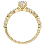 Lab Grown Diamond Half Eternity Engagement Solitaire Ring