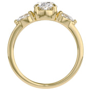 Three Stone Engagement Lab Grown Diamond Ring