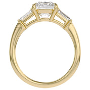 Radiant Cut Three Stone Lab Grown Diamond Engagement Ring