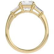 Emerald Cut Three Stone Lab Grown Diamond Engagement Ring