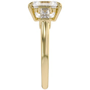 Emerald Cut Three Stone Lab Grown Diamond Engagement Ring