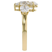 Three Stone Engagement Ring Pear Cut Lab Grown Diamond