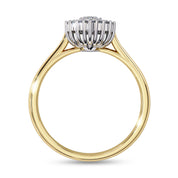 Halo Cluster Engagement Ring Marquise and Round Lab Grown Diamond