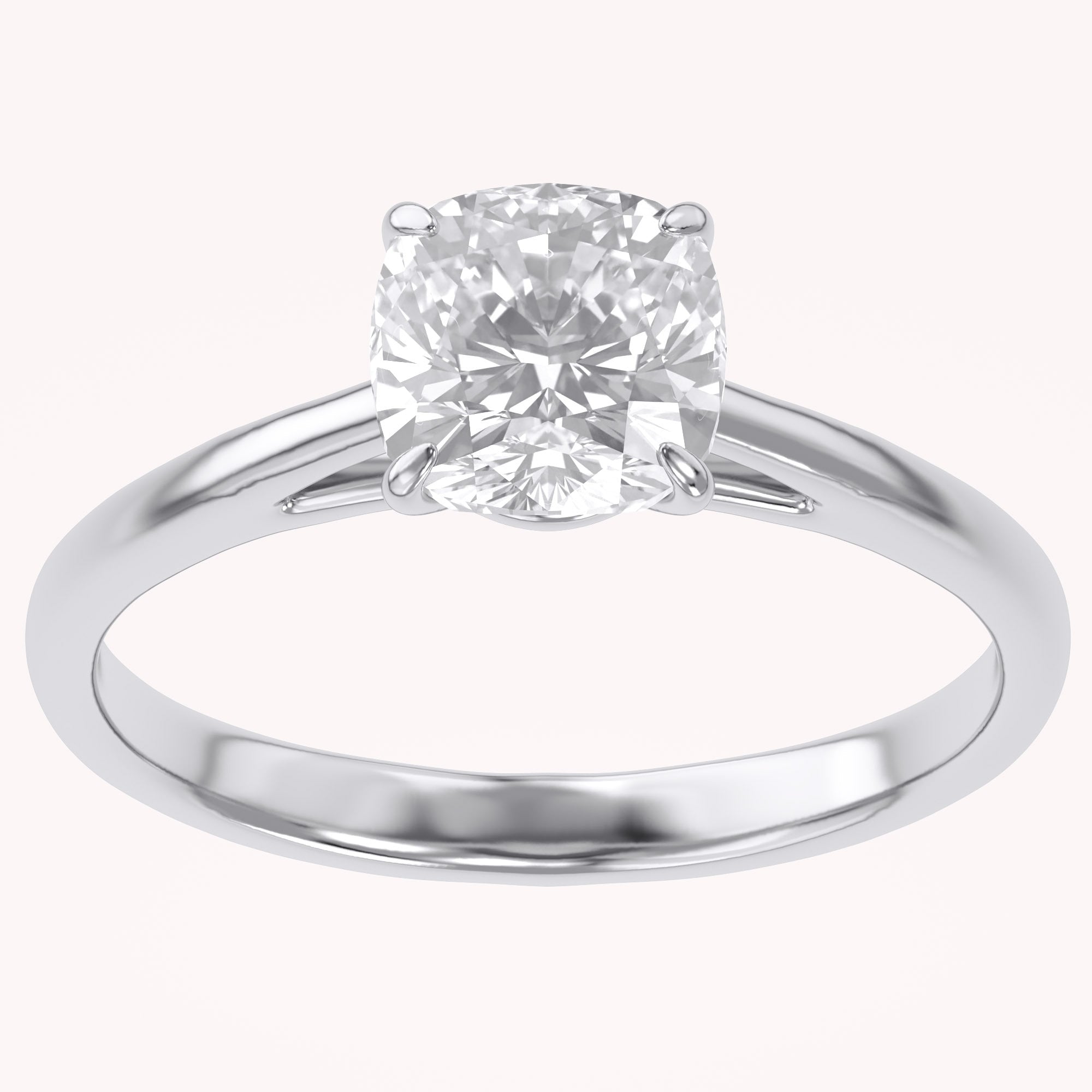 Pear and Round Lab Grown Diamond Hidden Halo Solitaire Engagement Ring