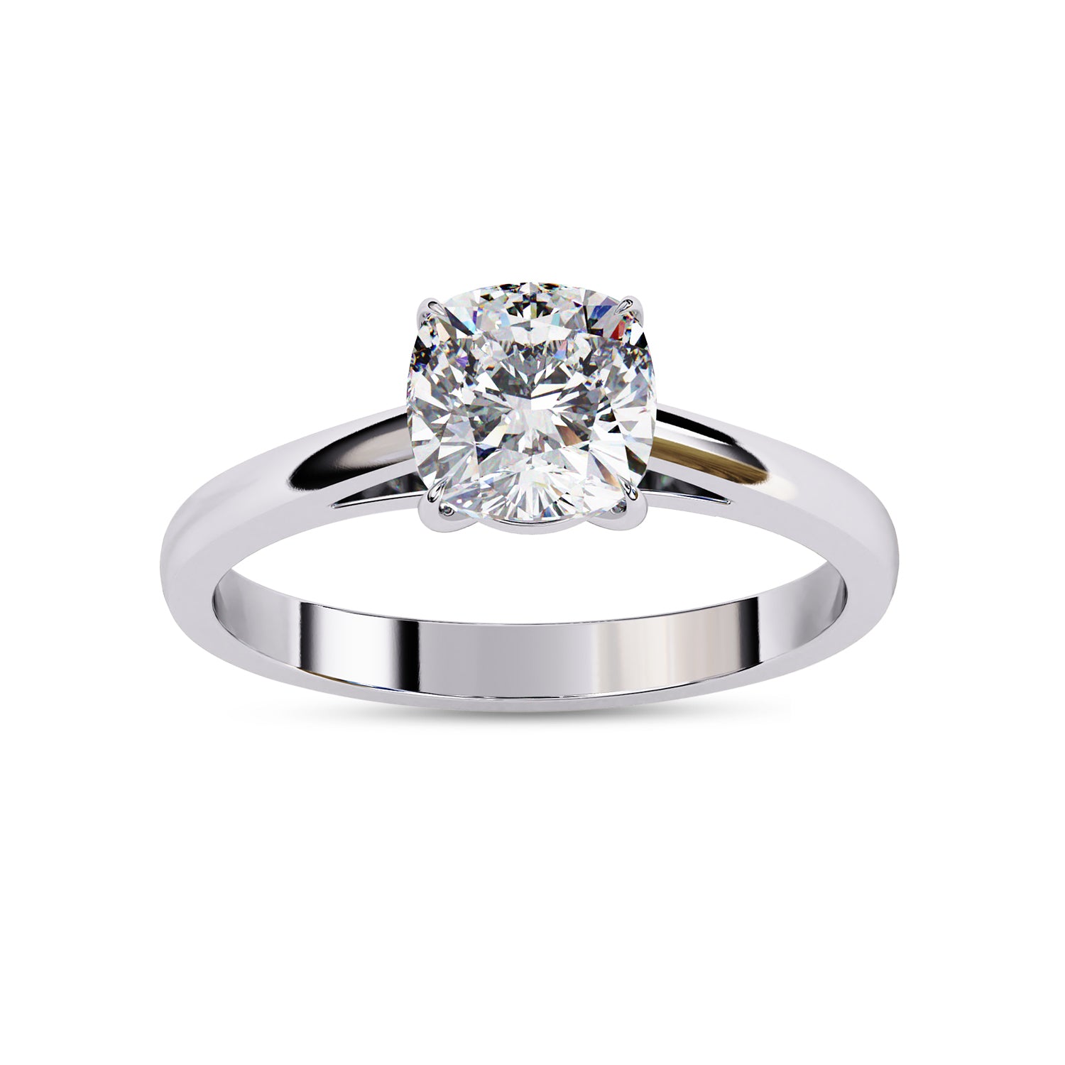 Pear and Round Lab Grown Diamond Hidden Halo Solitaire Engagement Ring
