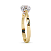 Pear and Round Lab Grown Diamond Hidden Halo Solitaire Engagement Ring