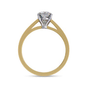 Pear and Round Lab Grown Diamond Hidden Halo Solitaire Engagement Ring