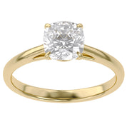 Pear and Round Lab Grown Diamond Hidden Halo Solitaire Engagement Ring