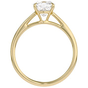 Pear and Round Lab Grown Diamond Hidden Halo Solitaire Engagement Ring