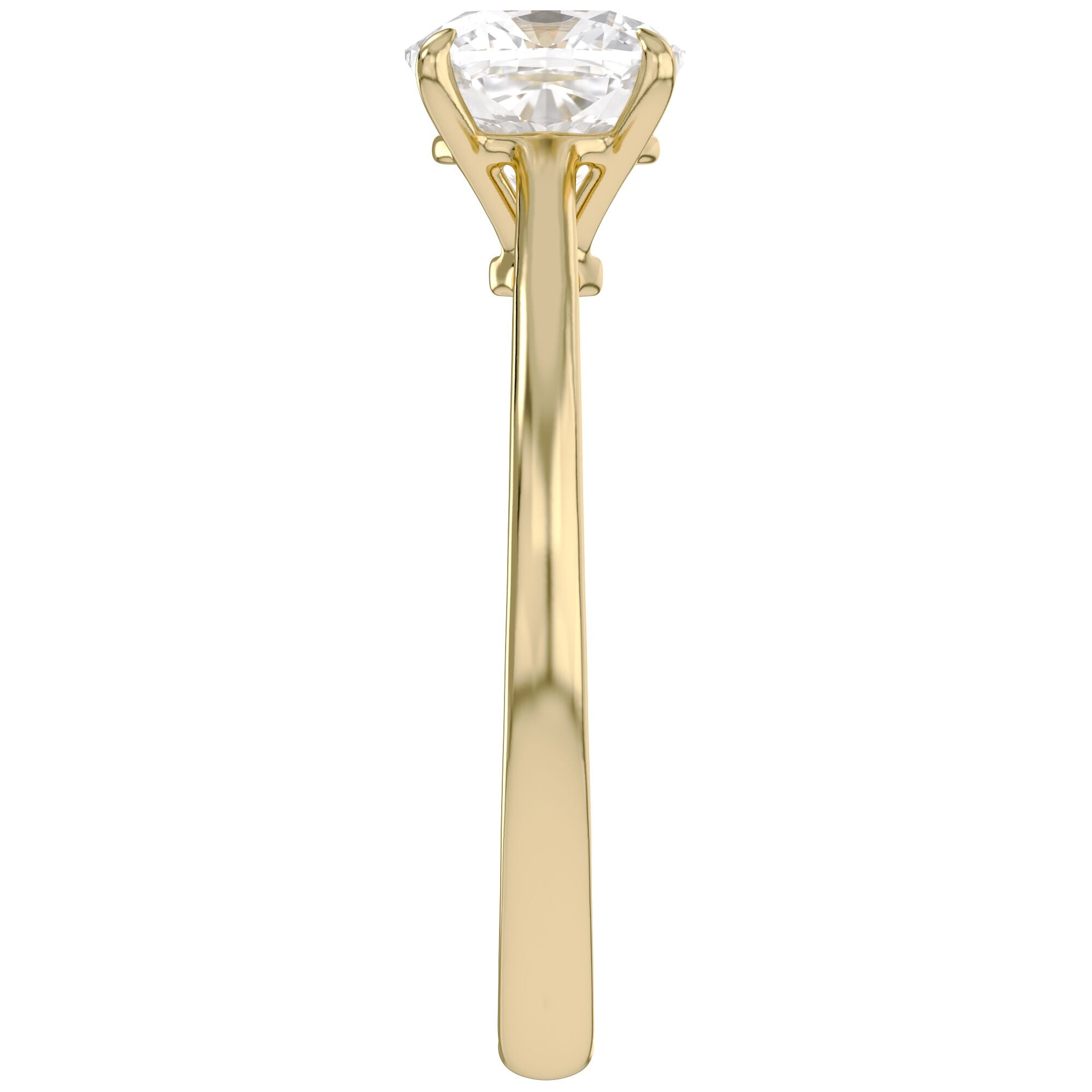Pear and Round Lab Grown Diamond Hidden Halo Solitaire Engagement Ring