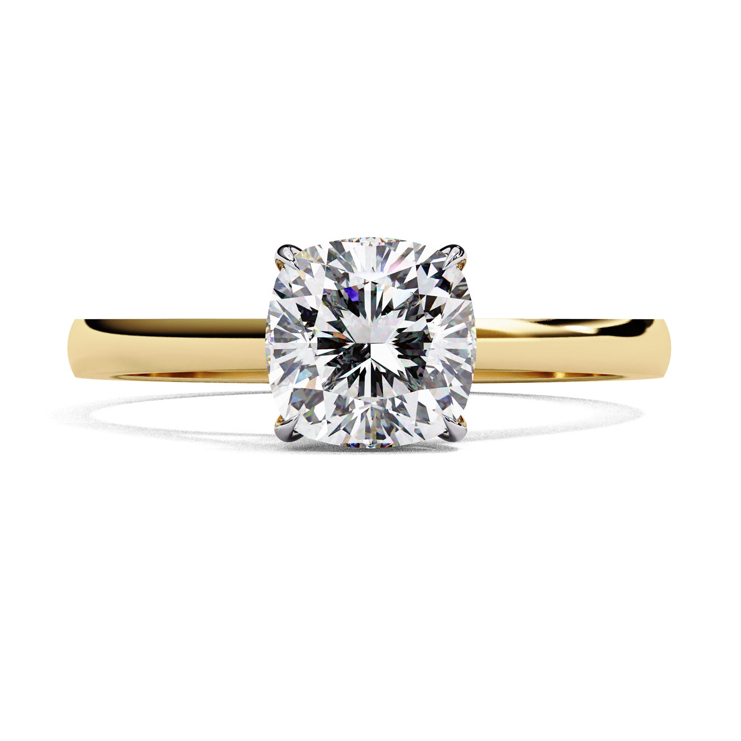Pear and Round Lab Grown Diamond Hidden Halo Solitaire Engagement Ring