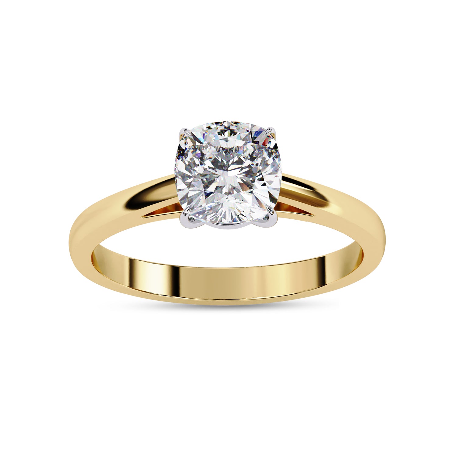 Pear and Round Lab Grown Diamond Hidden Halo Solitaire Engagement Ring