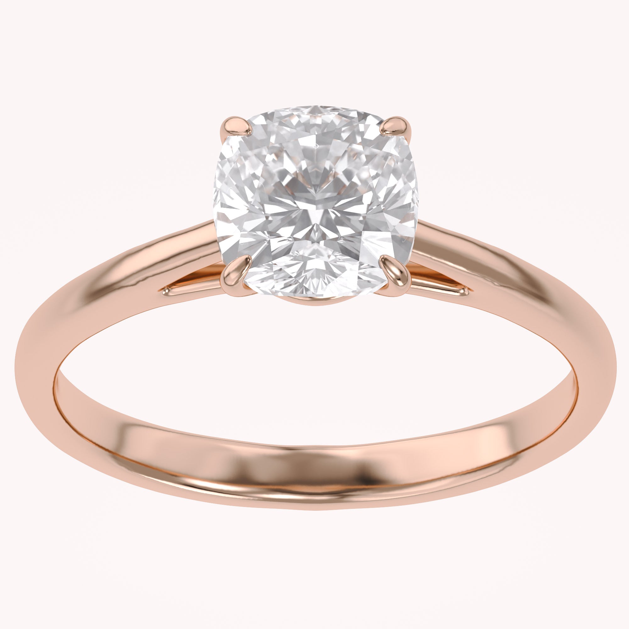 Pear and Round Lab Grown Diamond Hidden Halo Solitaire Engagement Ring