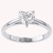 Solitaire Heart Engagement Ring Heart Cut Lab Grown Diamond