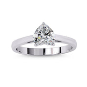 Solitaire Heart Engagement Ring Heart Cut Lab Grown Diamond