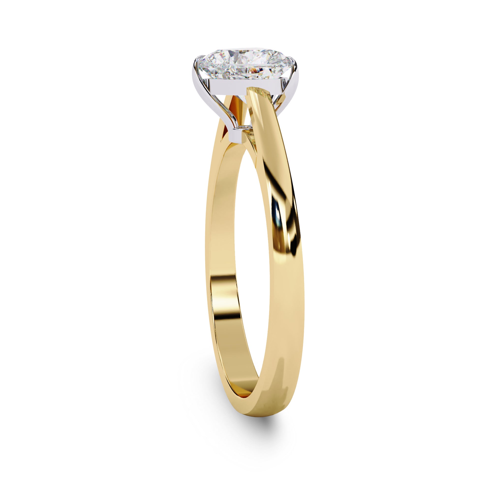 Solitaire Heart Engagement Ring Heart Cut Lab Grown Diamond