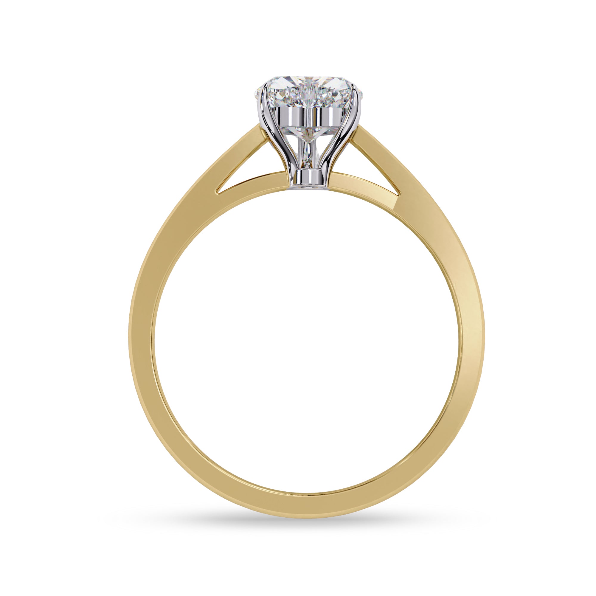 Solitaire Heart Engagement Ring Heart Cut Lab Grown Diamond