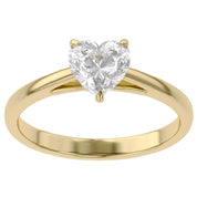 Solitaire Heart Engagement Ring Heart Cut Lab Grown Diamond