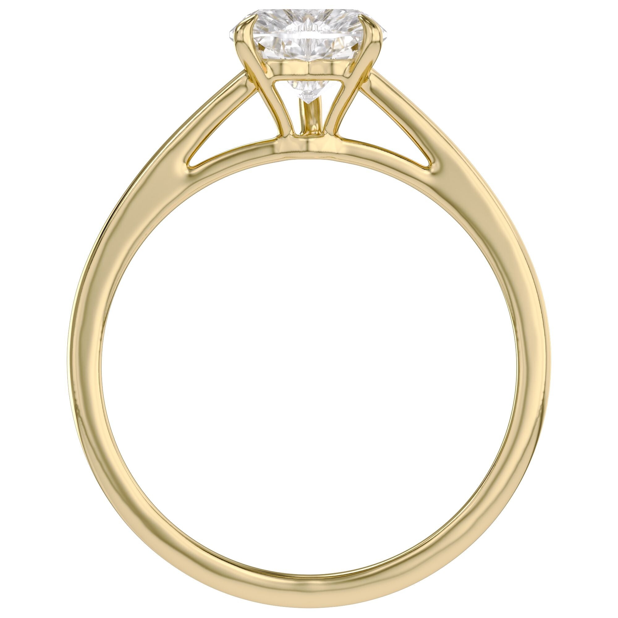 Solitaire Heart Engagement Ring Heart Cut Lab Grown Diamond