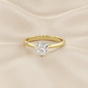 Solitaire Heart Engagement Ring Heart Cut Lab Grown Diamond