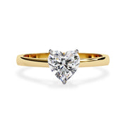 Solitaire Heart Engagement Ring Heart Cut Lab Grown Diamond