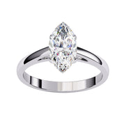 Solitaire Engagement Ring Marquise Lab Grown Diamond