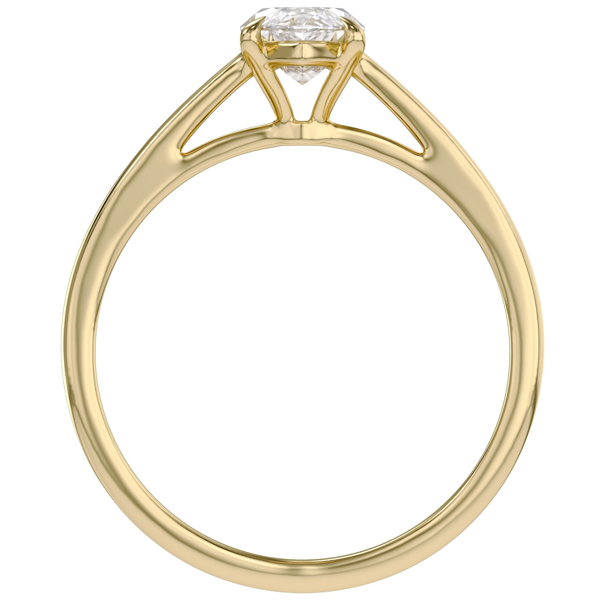 Solitaire Engagement Ring Marquise Lab Grown Diamond