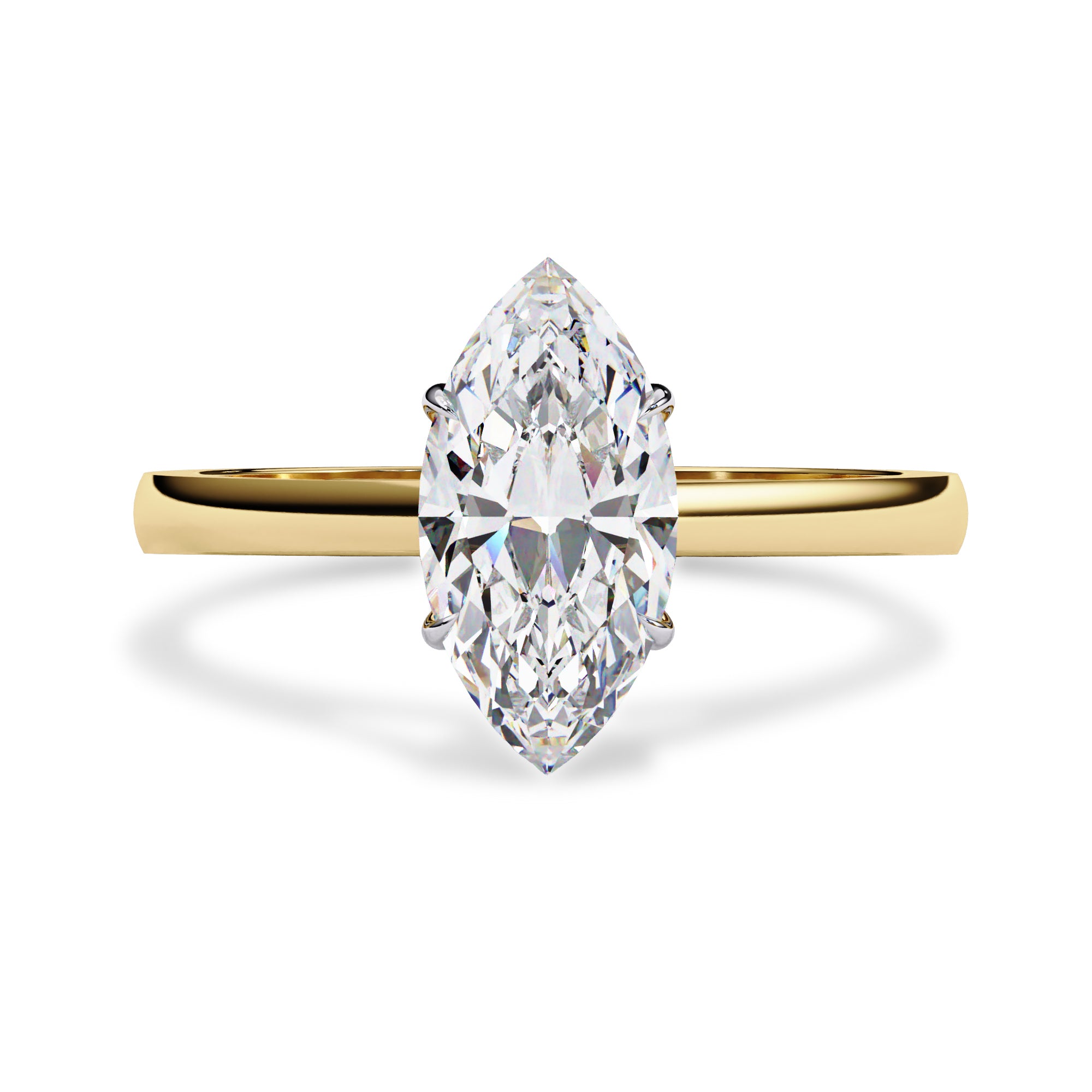 Solitaire Engagement Ring Marquise Lab Grown Diamond