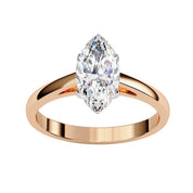 Solitaire Engagement Ring Marquise Lab Grown Diamond