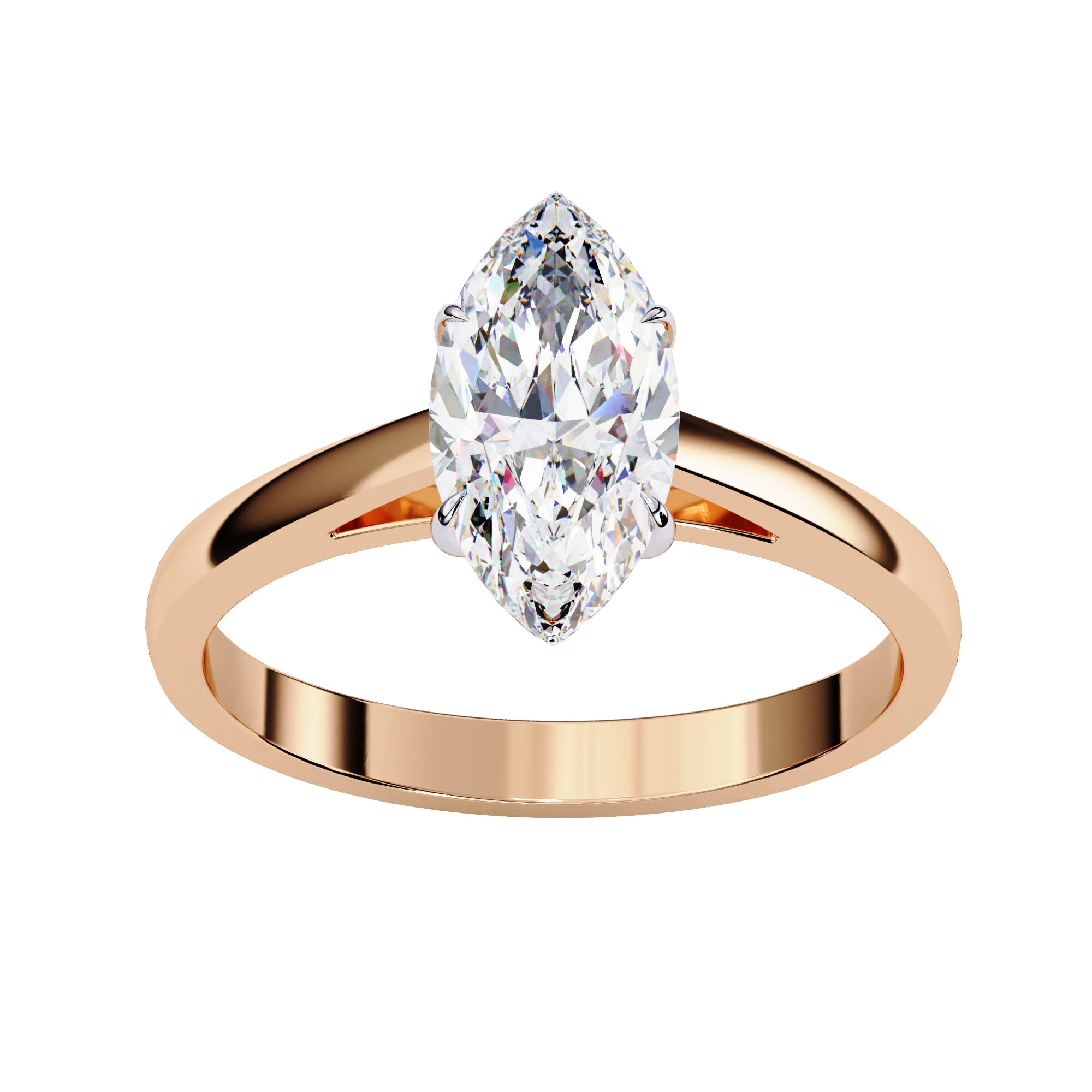 Solitaire Engagement Ring Marquise Lab Grown Diamond