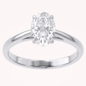 Solitaire Engagement Ring Oval Cut Lab Grown Diamond