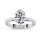 Solitaire Engagement Ring Oval Cut Lab Grown Diamond