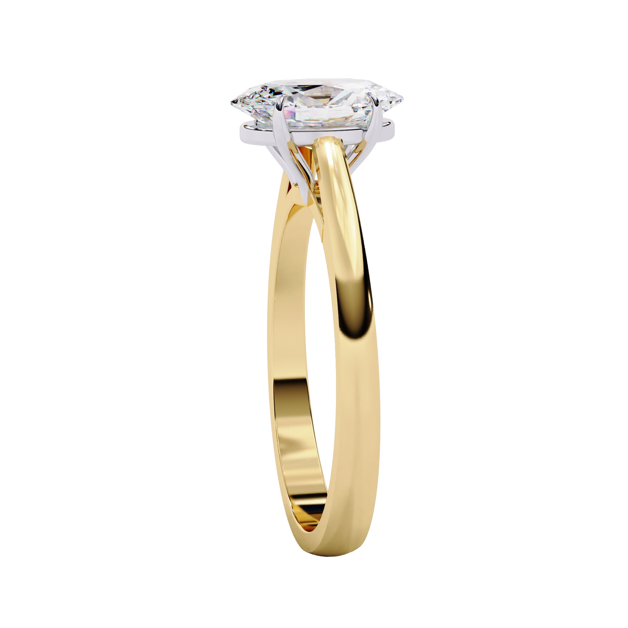 Solitaire Engagement Ring Oval Cut Lab Grown Diamond