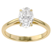Solitaire Engagement Ring Oval Cut Lab Grown Diamond
