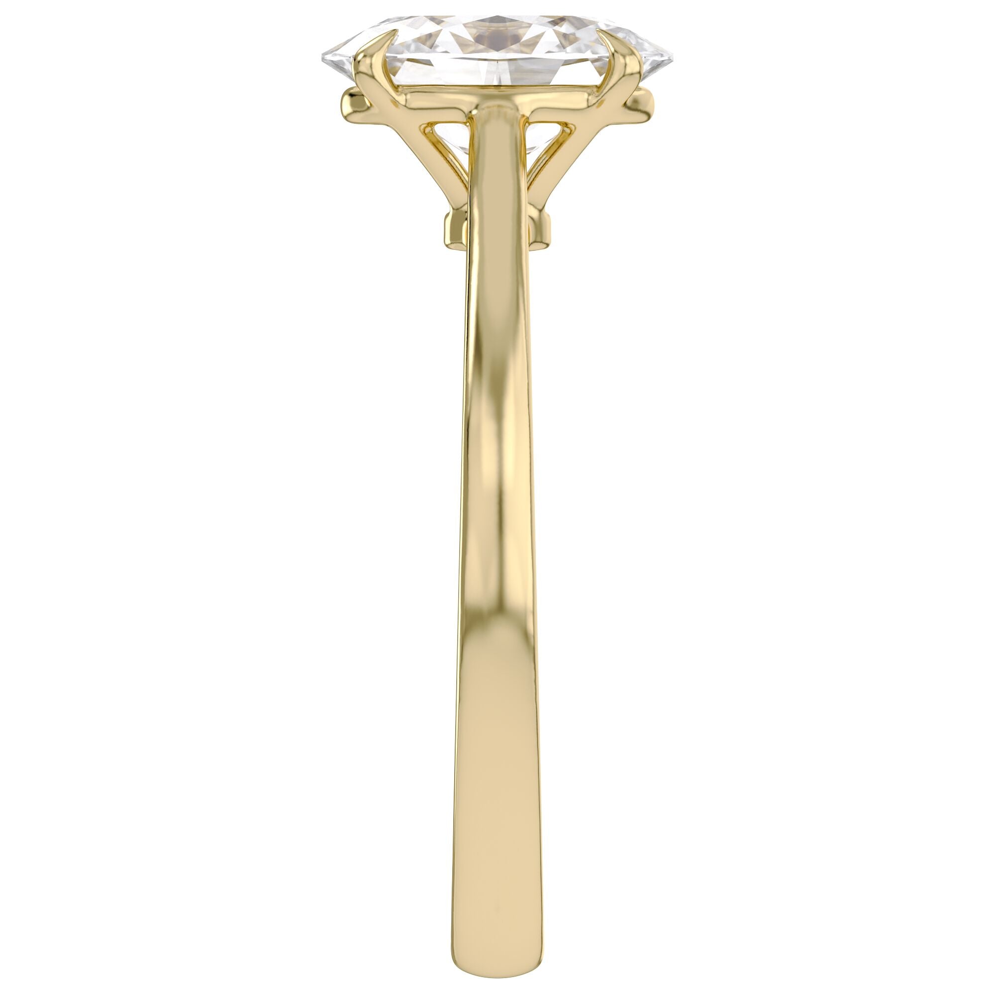 Solitaire Engagement Ring Oval Cut Lab Grown Diamond