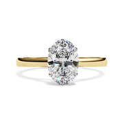 Solitaire Engagement Ring Oval Cut Lab Grown Diamond