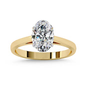 Solitaire Engagement Ring Oval Cut Lab Grown Diamond