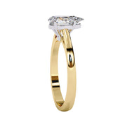 4-Prong Pear Cut Lab Grown Diamond Solitaire Engagement Ring