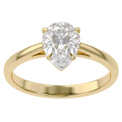 4-Prong Pear Cut Lab Grown Diamond Solitaire Engagement Ring