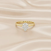 4-Prong Pear Cut Lab Grown Diamond Solitaire Engagement Ring