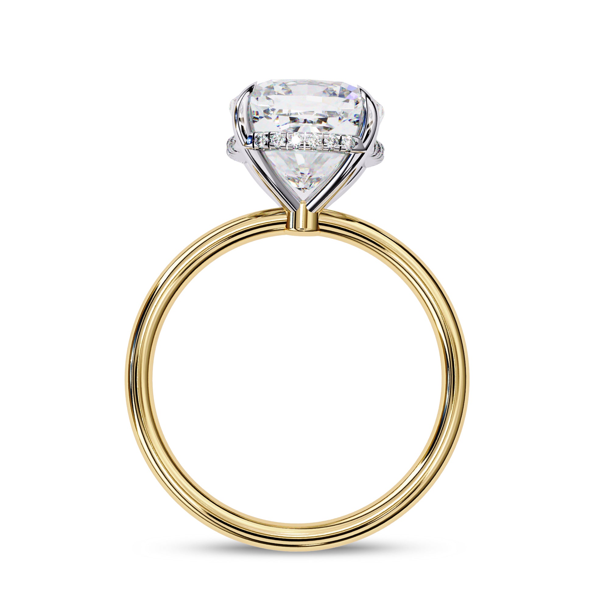 Lab Grown Diamond Hidden Halo Solitaire Engagement Ring