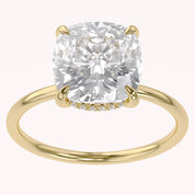 Lab Grown Diamond Hidden Halo Solitaire Engagement Ring