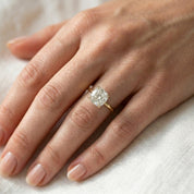 Lab Grown Diamond Hidden Halo Solitaire Engagement Ring