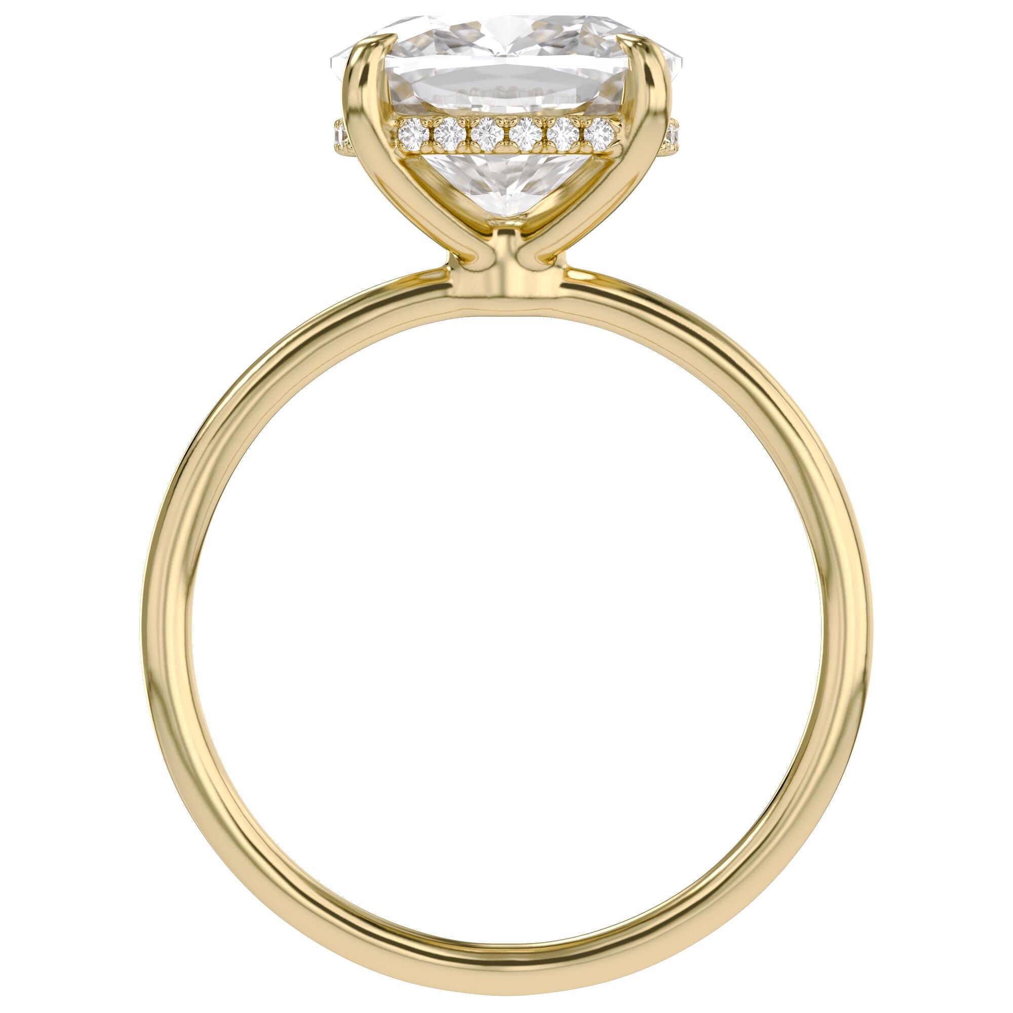 Lab Grown Diamond Hidden Halo Solitaire Engagement Ring