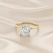 Lab Grown Diamond Hidden Halo Solitaire Engagement Ring