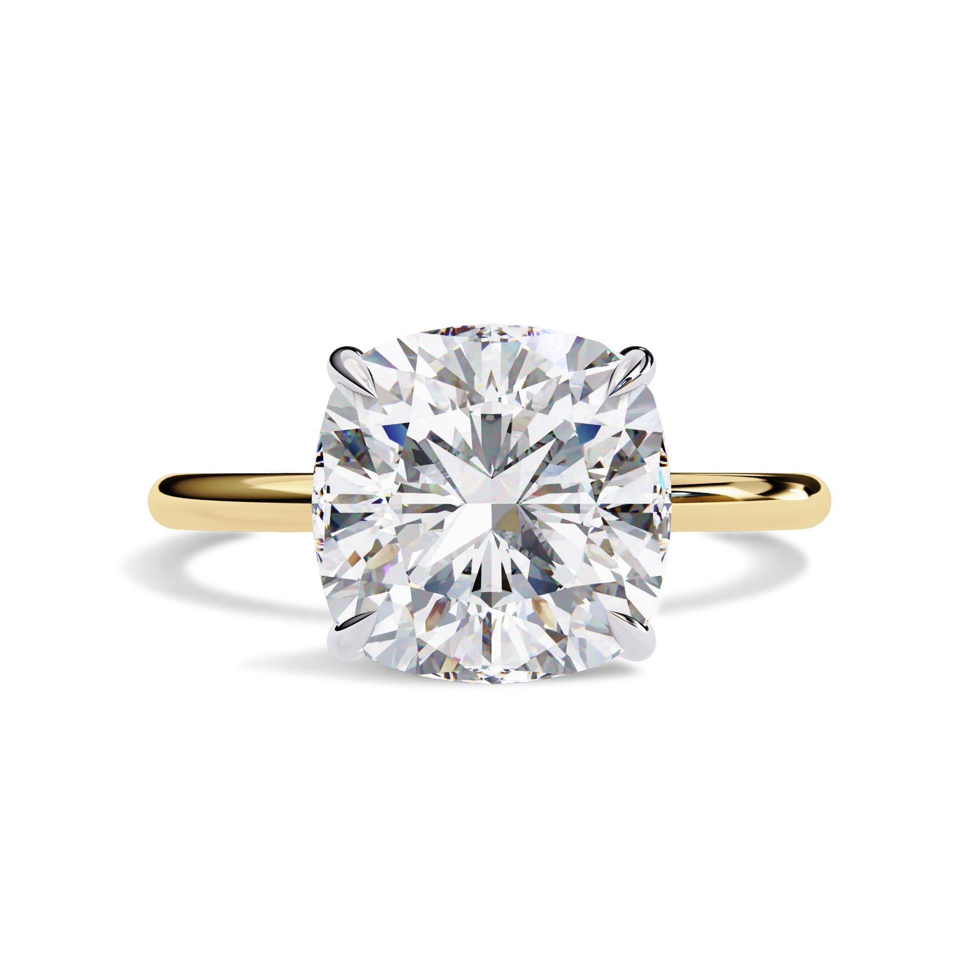 Lab Grown Diamond Hidden Halo Solitaire Engagement Ring