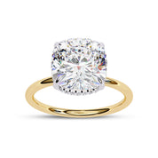 Lab Grown Diamond Hidden Halo Solitaire Engagement Ring